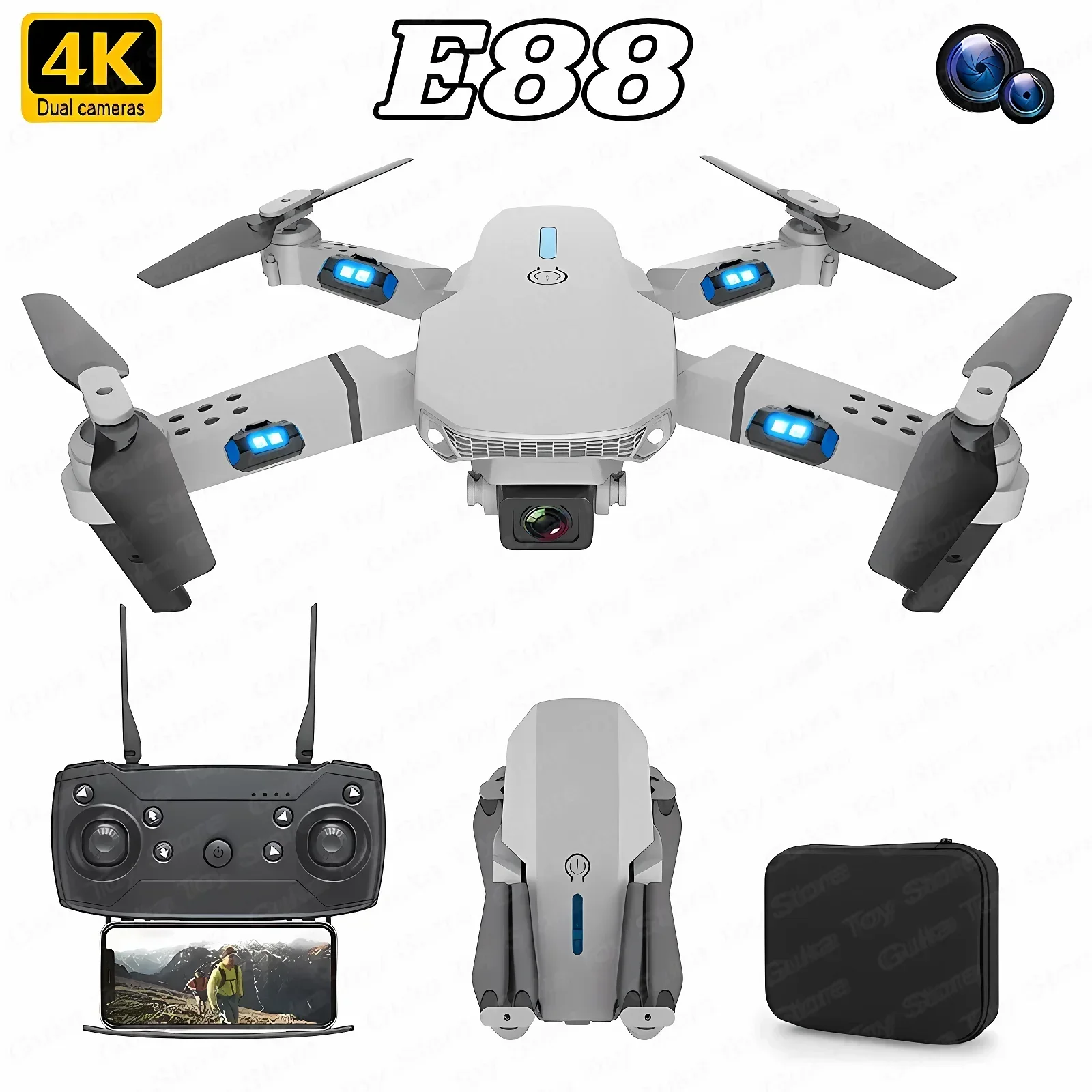 Drone Camera 4K - E88 Pro WIFI FPV Drone gran