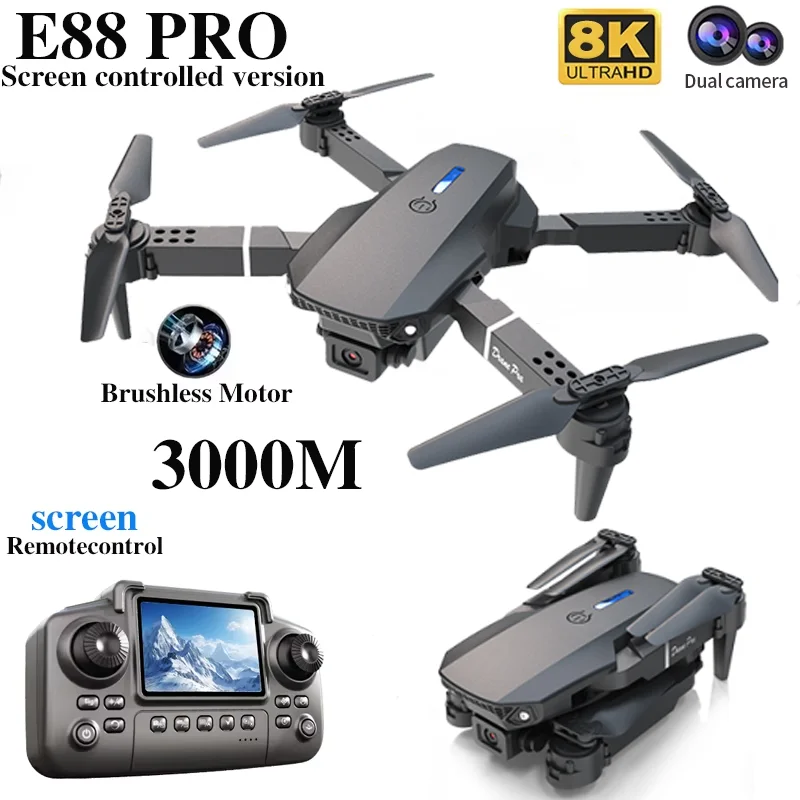 Dron profesional E88 PRO con p - Drone Camera Hd reseña y precio
